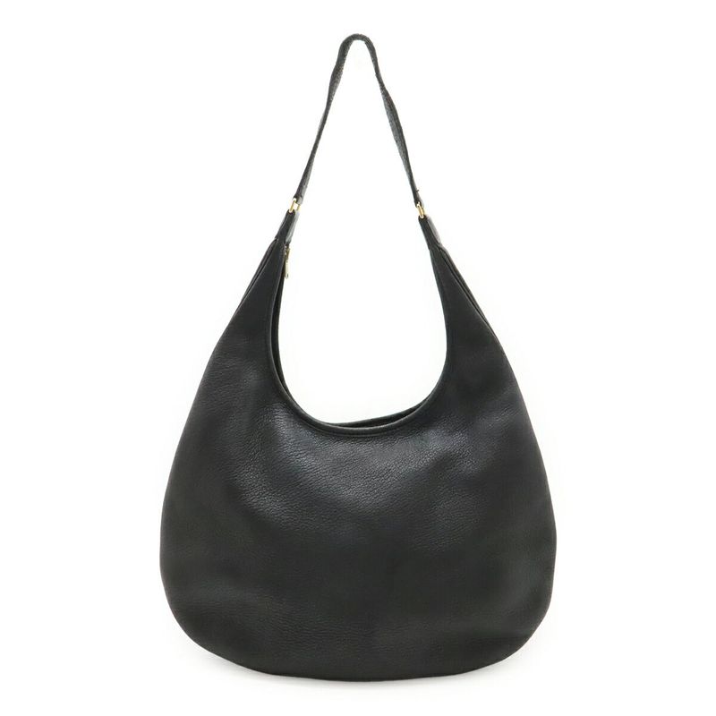 Hermes Gao Leather Shoulder Bag Black